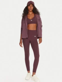 Roxy Legginsy Heart Into It Ankle ERJNP03690 Fioletowy Slim Fit