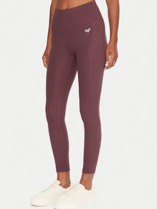 Roxy Legginsy Heart Into It Ankle ERJNP03690 Fioletowy Slim Fit