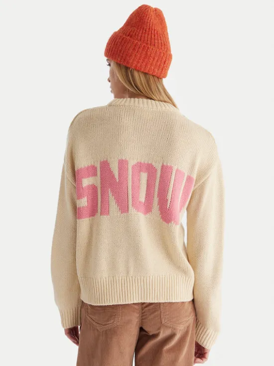 Roxy Sweter Exploring Heart ERJSW03674 Beżowy Regular Fit