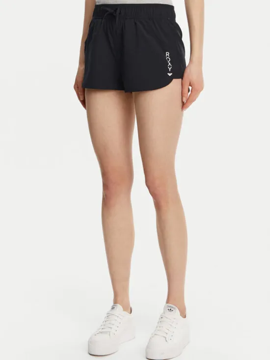 Roxy Szorty sportowe ERJBS03298 Czarny Regular Fit