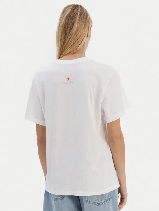 Roxy T-Shirt ERJZT05899 Biały Regular Fit