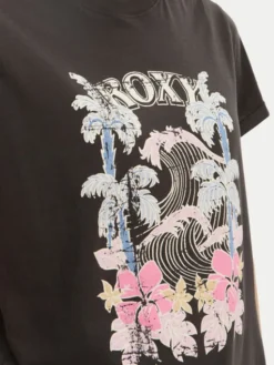 Roxy T-Shirt ERJZT05911 Szary Regular Fit