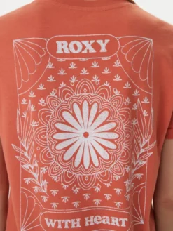 Roxy T-Shirt Oceanregular ERJZT06110 Pomarańczowy Regular Fit