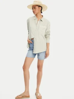 RVCA Koszula Showdown 23B051501 Zielony Relaxed Fit