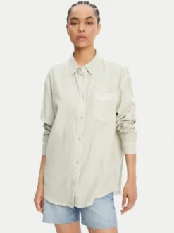 RVCA Koszula Showdown 23B051501 Zielony Relaxed Fit