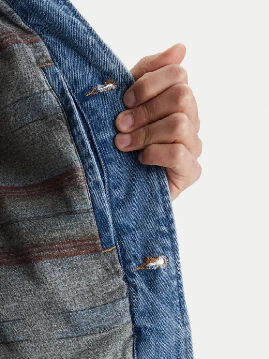 RVCA Kurtka jeansowa Post Dayshift 23A213506 Niebieski Regular Fit