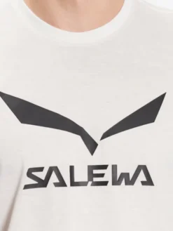 Salewa T-Shirt Solidlogo Dry 27018 Biały Regular Fit