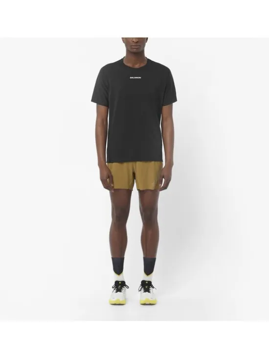 Salomon Koszulka techniczna SENSE AERO GRAPHIC Czarny Slim Fit