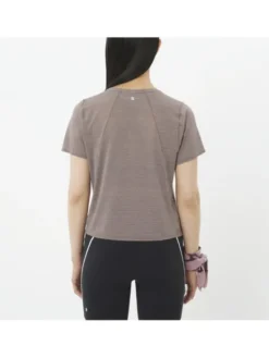 Salomon Koszulka techniczna SHAKEout AIR CROPP SS TEE W Brązowy Cropped Fit