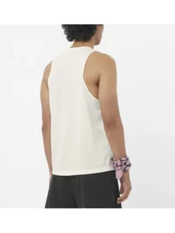 Salomon Koszulka techniczna SHAKEout CORE TANK M Beżowy Regular Fit