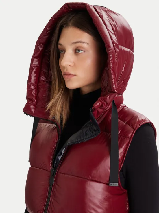 Save The Duck Bezrękawnik D80302W LOVE21 Bordowy Regular Fit
