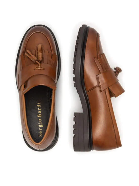 Sergio Bardi Loafersy WI34-GALA-01SB Brązowy