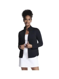 Skechers Bluza Skechers The Hoodless Hoodie GoWalk Shine Jacket Czarny Regular Fit