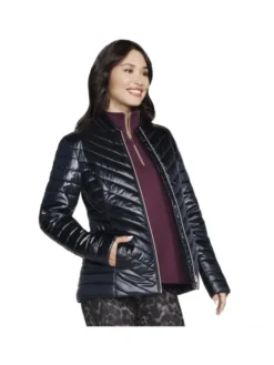Skechers Kurtka przejściowa Skechers GO Shield Shine Jacket Czarny Regular Fit