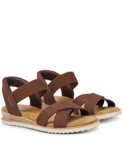 Skechers Sandały BOBS Desert Kiss - Golden Lily 114418/CHOC Brązowy