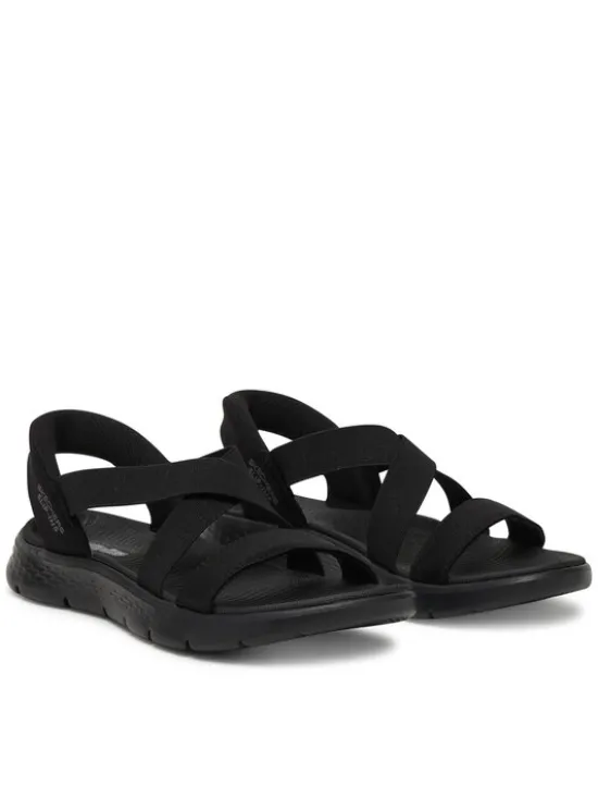 Skechers Sandały Go Walk Flex Sandal - Glimmer 141489/BBK Czarny