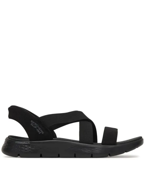 Skechers Sandały Go Walk Flex Sandal - Glimmer 141489/BBK Czarny