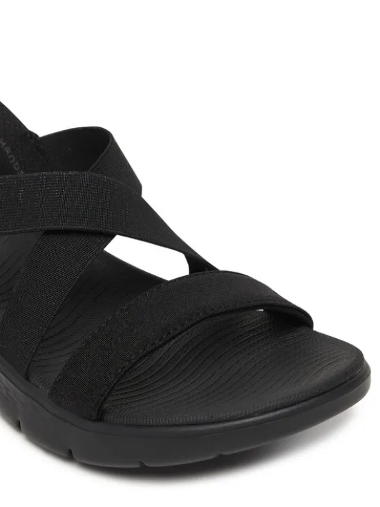 Skechers Sandały Go Walk Flex Sandal - Glimmer 141489/BBK Czarny