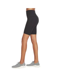 Skechers Szorty sportowe Skechers Go Walk High Waisted Bike Short Czarny Regular Fit