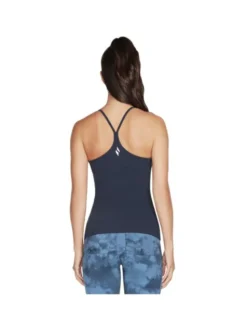 Skechers T-Shirt Skechers Go Walk Racerback Shelf Bra Cami Granatowy Slim Fit