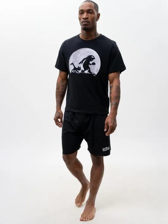 Smerfy Piżama Gargamel klakier na prezent 129779 Czarny Regular Fit