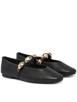 Steve Madden Baleriny Poppin Flat 11005437 Czarny