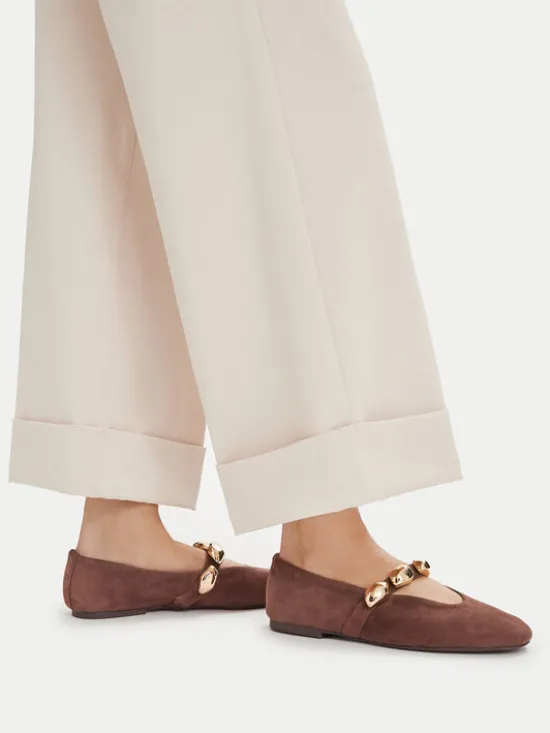 Steve Madden Baleriny Poppin 11005437 Brązowy