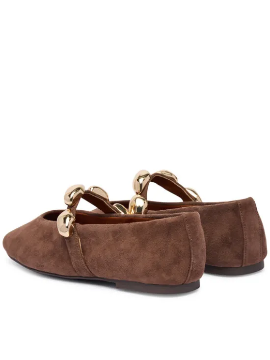 Steve Madden Baleriny Poppin 11005437 Brązowy