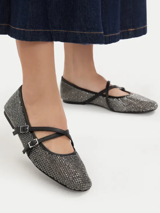 Steve Madden Baleriny Watchlist 11005277 Czarny