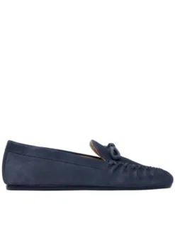 Stuart Weitzman Mokasyny Britt Bow SM414 Granatowy