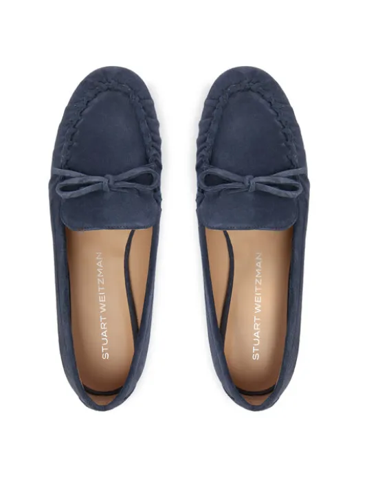 Stuart Weitzman Mokasyny Britt Bow SM414 Granatowy