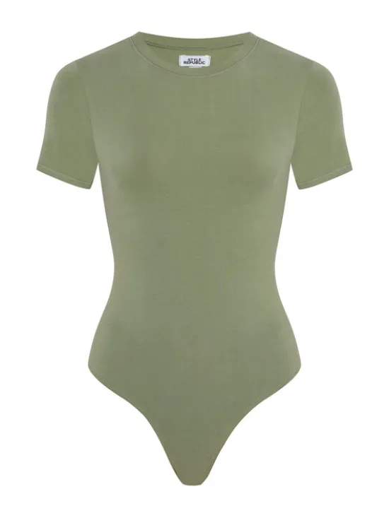 Style Republic Body Shortsleeve Zielony Curvy Fit