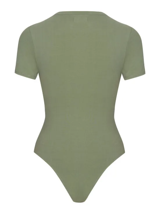 Style Republic Body Shortsleeve Zielony Curvy Fit
