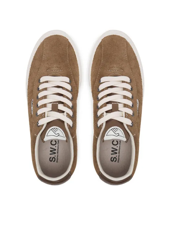 S.W.C Stepney Workers Club Tenisówki Dellow 02 Cup Suede YA22205 Brązowy