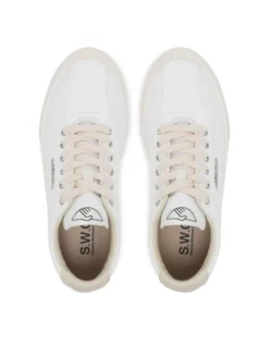 S.W.C Stepney Workers Club Tenisówki Dellow 02 Cup Leather YA21500 Biały