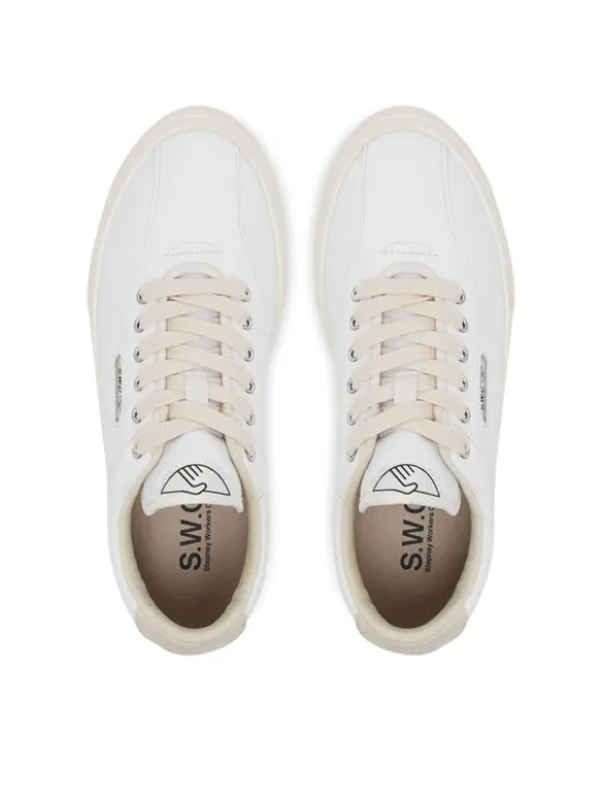 S.W.C Stepney Workers Club Tenisówki Dellow 02 Cup Leather YA21500 Biały
