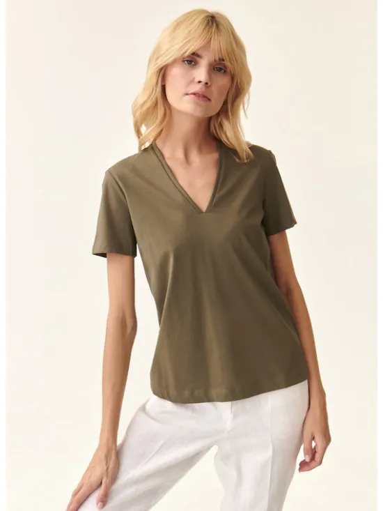 TATUUM Bluzka PARTA 1 Khaki Loose Fit