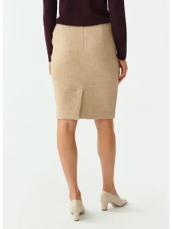 TATUUM Spódnica midi BOMIKO Beżowy Close Fit