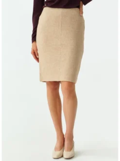 TATUUM Spódnica midi BOMIKO Beżowy Close Fit