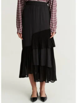 TATUUM Spódnica midi FALBI Brązowy Flare Fit