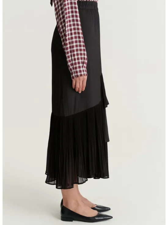 TATUUM Spódnica midi FALBI Brązowy Flare Fit