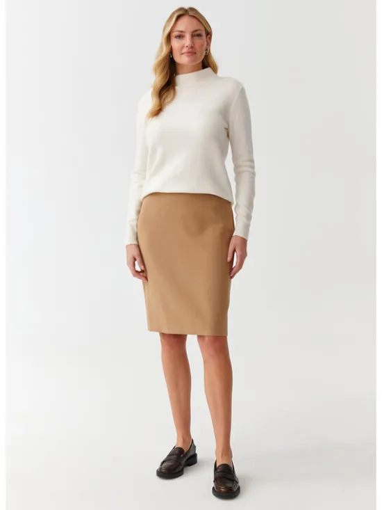 TATUUM Spódnica midi MONO 1 Beżowy Close Fit