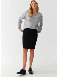 TATUUM Spódnica midi MONO 1 Czarny Close Fit