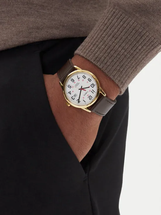 Timex Zegarek Easy Reader® Classic TW2Y12700 Brązowy