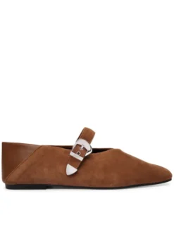 Tommy Jeans Baleriny Tjw Ballerina Suede EN0EN03067 Brązowy