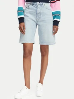 Tommy Jeans Bermudy DW0DW23123 Niebieski jasny Regular Fit