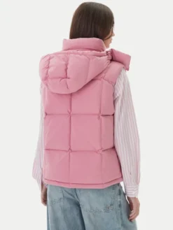 Tommy Jeans Bezrękawnik Tjw Alaska Grid Down Vest DW0DW21627 Różowy Regular Fit