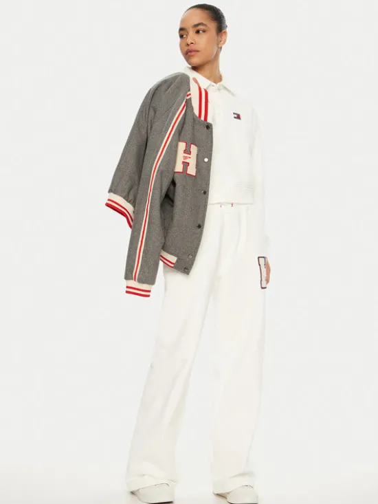 Tommy Jeans Bluza DW0DW19409 Biały Relaxed Fit