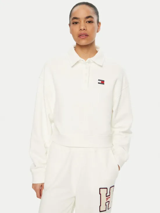 Tommy Jeans Bluza DW0DW19409 Biały Relaxed Fit
