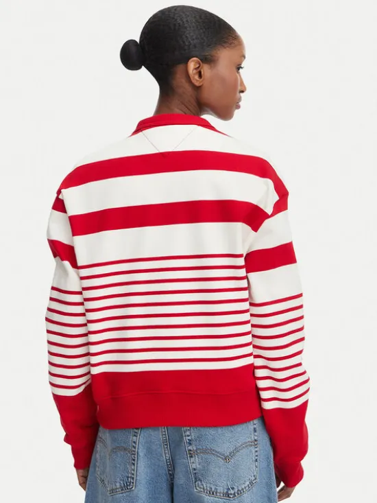 Tommy Jeans Bluza DW0DW22824 Czerwony Regular Fit
